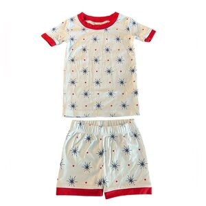LAKE Starry Night Kids Pajama Set Size 2, 4 Pima Cotton NWOT